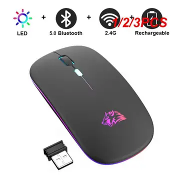 1/2 / 3ШТ Тиха безжична мишка на PC Компютърна мишка на PC Gamer Ергономични оптични безшумни USB мишки Тиха Безжична за PC, Лаптоп