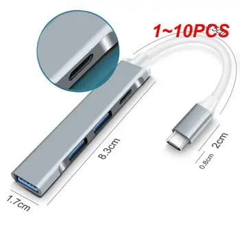 1 ~ 10ШТ 4-Портов USB 3.0 Хъб USB-Хъб Високоскоростен Тип C Сплитер Адаптери за КОМПЮТРИ, Компютърни Аксесоари Многопортовый ХЪБ 4 USB 3.0 2.0
