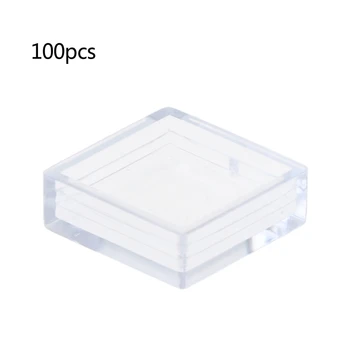 100 Бр Прозрачна Защитна Капачка за хранене, кутията с тактилна бутон, защита от деца, Пластмасова Защитна Капачка