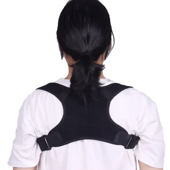 1БР Регулируема Коректор стойка За възрастни и деца, Дишаща еластична превръзка за гърба Унисекс, за Улесняване на болка в гърба, който подобрява стойката в областта на шията
