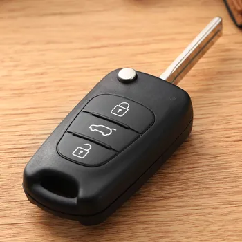 3 бутон Автомобилен сгъваем калъф за дистанционно ключ Калъф-панел с неразрезным нож за Hyundai I20 I30, Ix35 Взаимозаменяеми калъф за ключове
