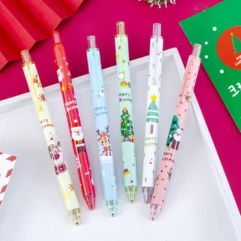 84ШТ Коледни Гел химикалки Снежен Дядо 0,5 мм Канцелярская химикалка за подпис Подаръци за деца Канцеларски материали