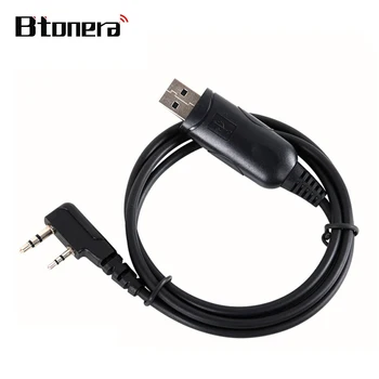 Btonea USB-кабел за програмиране линии записи на честотата на радиостанция, съвместим с ръчен двустранен рацией Spring UV-5R 888S UV82-