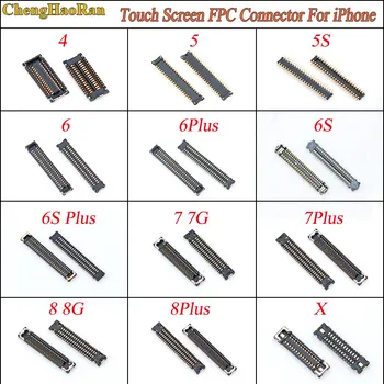 ChengHaoRan 1бр за iphone 4 5 5 6 7 8 plus 6s X Сензорен екран дигитайзер Конектор спк стартира строителни върху дънната платка