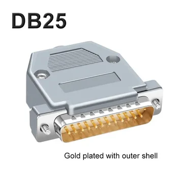 DB25 Мъжки за запояване Двухрядный DB 25-пинов щепсел със злато, штепсельная вилица-изход промишлен клас, заваряване на 25-пинов адаптер
