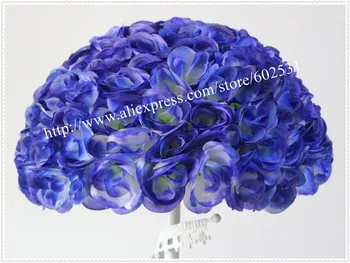 SPR Безплатна доставка-40 см сватбен коприна топка за целувки синьо-пластмасов вътрешен балон за целувки-5 бр./лот