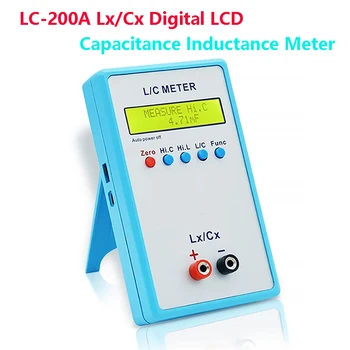 U50 LC-200A Ръчен цифров LCD измерител на капацитет и индуктивност LC Измервателен уред 1pF-100mF 1uH-100H