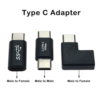 USB Адаптер USB Type C за преобразуватели тип C между мъжете и жените за Samsung S10 Huawei, Xiaomi Mi 5 Type-C OTG