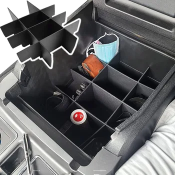 Авто подлакътник, органайзер за съхранение на централната конзола, разделител вложки за Ford F150 2015-2020 (САМО пълна конзола с ковшеобразными седалки)