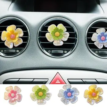 Автомобилни вентилационни скоби с цветя, скоби за освобождаване на въздух от вътрешността на колата, автомобилни ароматизатори с цветя под формата на мидени черупки, вентилационни скоби за автомобилни аромадиффузоров