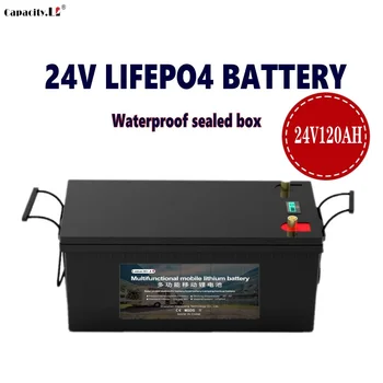 акумулаторна батерия Lifepo4 капацитет от 24-120 Ah, слънчеви батерии на колела с капацитет от 100 Ah, литиева акумулаторна батерия за лодка двигател за нощуване на открито