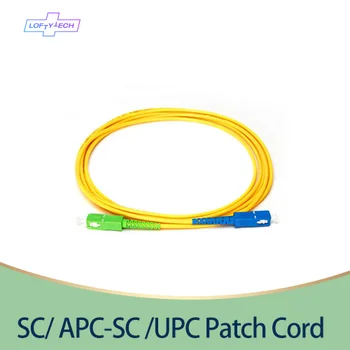 Безплатна доставка на 10 бр./лот SC/APC, SC/UPC-SM 2 мм/3 мм и оптичен кабел от Однорежимный удлинительный пач-кабел