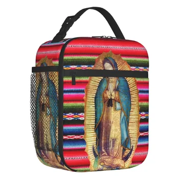 Богородица Гваделупская Virgen Maria Термоизолированные чанти за обяд Virgen Mary Католическата чанта за обяд за нощуване на открито Кутия за храна