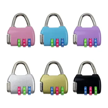 Брави за багаж с 3 фигурални циферблат, брава с кодов номер, Окачени заключване за багаж, чанта, джоб, раница, чанта, брави за кутии куфар