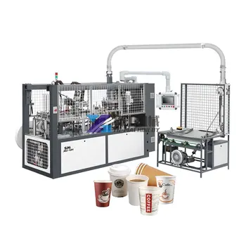 Високоскоростна машина за производство на хартиени чаши 100шт/мин, Автоматична машина за производство на картонени чаши за еднократна употреба