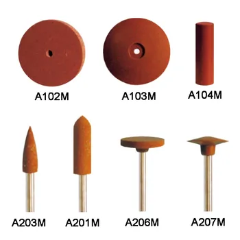 Гумени накрайници полировальных обиколки за отстраняване на метал, полускъпоценни метали, стоматологични материали 50 бр. /компл.