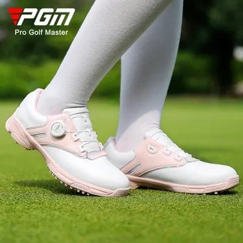 Дамски обувки за голф PGM, Водоустойчив Мини Дамски Леки Меки Дишащи Обувки, Дамски Спортни обувки с каишка на дръжката на XZ297