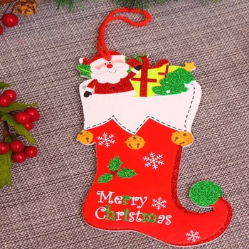 Коледна украса, Коледна етикет, дъска от стиропор, дъска KT, Чорапи на Дядо Коледа, Снежен човек, Елементи за окачване на вратата