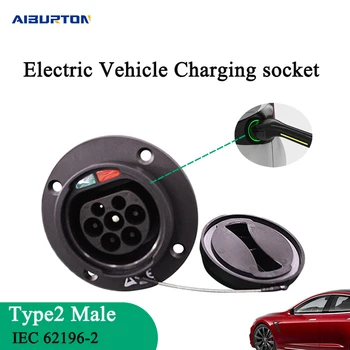 Контакт за зареждане на електрически превозни средства Aiburton за електрически превозни средства Type2 EV 16A-32A 1P 3 фаза адаптер за зарядно устройство IEC 62196-2 EV