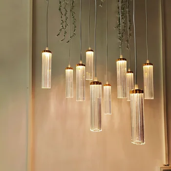 Лампи pandant слива с шнорхел, акрилни флуоресцентни таван с орнаменти, полилей за банкетного представяне осветление