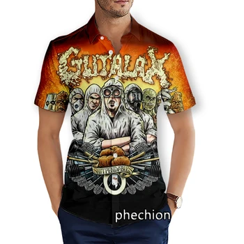 Летни мъжки плажни ризи phechion с къс ръкав, ежедневни ризи с 3D принтом Gutalax Rock, модни градинска дрехи, мъжки блузи X19