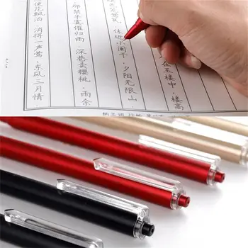 Луксозна метална Прибиращ писалка 0,38 мм за подпис на Бизнес-офис Преносима писалка за писане Студентски канцеларски материали