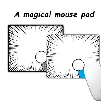 Магически подложка за мишка с анимационни 2D визуален комикс ефект, творчески подложка за компютърна мишка Котка Magic Window