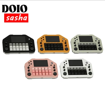 Мини-механична клавиатура Doio Kb18 Key с Oled 6 дръжки от алуминиева сплав с възможност за 