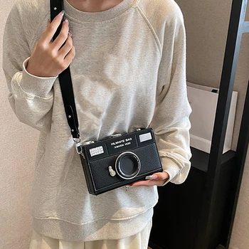 Модерен Креативен дизайн, камера, малка квадратна чанта, мини-кожена чанта през рамо за жени, дамски чанти и портмонета, дамски чанти на рамо, за да телефони