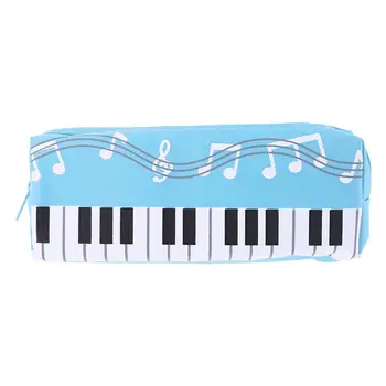 Музикални ноти на Клавиатурата за пиано молив случай Голям капацитет Чанти и калъфи за писалки за Канцеларски материали