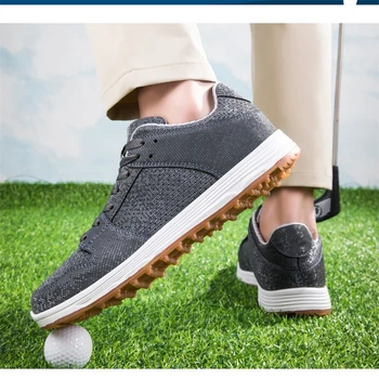 Мъжки водоустойчив професионални футболни обувки за голф, спортни голфърите, удобна градинска обувки, нескользящая спортни обувки за голф