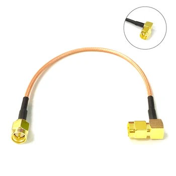 Нов модем удължителен кабел SMA SMA plug Правоъгълен конектор RG316 Адаптер с косичкой 15 см