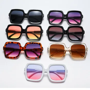 Нови дамски Извънгабаритни Квадратни Слънчеви очила на Модната марка, Дизайнерски Слънчеви очила, Реколта Правоъгълни Дамски очила с UV400 Oculos De Sol