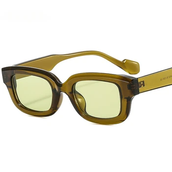 Нови модни Слънчеви очила Candy Square За жени и мъже, дизайнерски слънчеви очила в ретро рамки с малки рамки, Трендови нюанси точки UV400