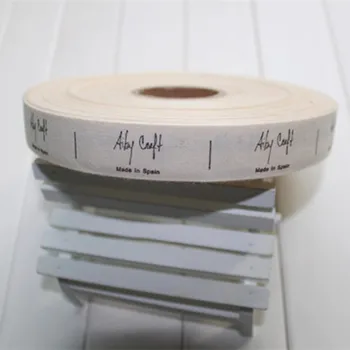 обичай отпечатани етикети за памучни дрехи бежов долния цвят с меки бирками за пране 1000 бр. ролка лот