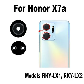 Оригиналния Обектив на Задната камера Huawei Honor X7a За Подмяна на Горния Стъкло на Задната Стъклен капак На Самозалепващи се Стикери RKY-LX1, RKY-LX2