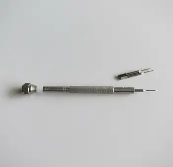 Отвертка от 0,6 мм до 1,6 мм за професионален ремонт часа, 2 допълнителни бита от неръждаема стомана в комплект