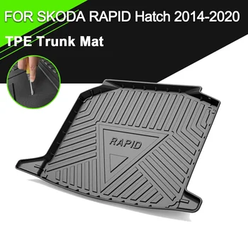 Подложка за багажника TPE ЗА автомобил SKODA RAPID Hatch 2014-2020, Водоустойчив Нескользящие Гумени Аксесоари за товарни лайнери