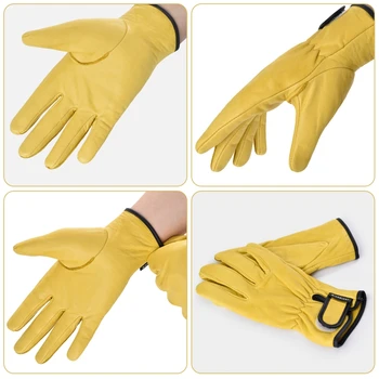 Работни ръкавици DONG за озеленяване, защитни кожени ръкавици за мъже и жени в подарък