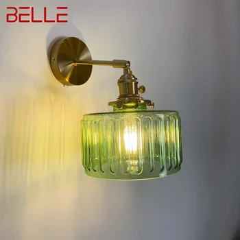 Стенен лампа BELLE Nordic от месинг за хол, спалня, прикроватной нощни шкафчета, съвременно хотелския коридор, стенни свещника за антре