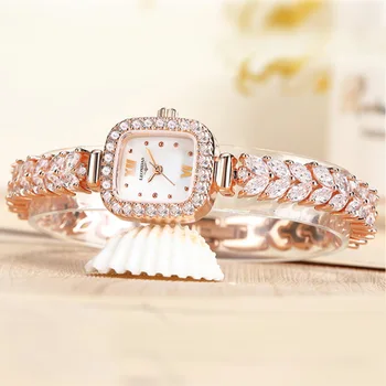 Часовници дамски гривни дамски часовници с диамантена инкрустация кварцов часовник