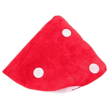 Червена шапката на гъбата, шапка жаба, Костюмированная парти с гъби, забавно украса, шапка за деца, смешни шапки за детска снимане (бели и червени)