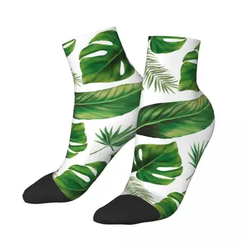 Чорапи-зелени Листа, Къси Уникални Ежедневни Чорапи Дишащи за възрастни до щиколоток
