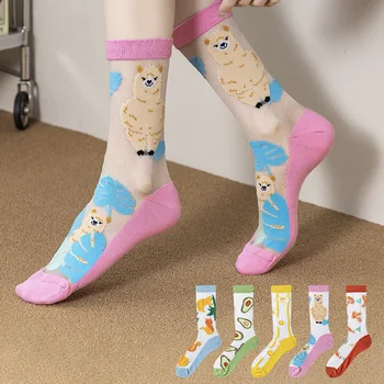 Японската мода Харадзюку Цветни чорапи, Дамски чорапи Памучни чорапи Индивидуални директни Модни чорапи Подвижни чорапи Чорапогащи