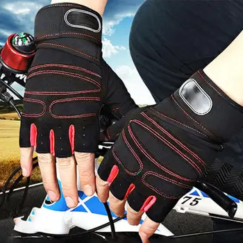 1 чифт ръкавици за полпальца, гривна за защита от пот, тънки нескользящие спортни ръкавици без пръсти за мотоциклети