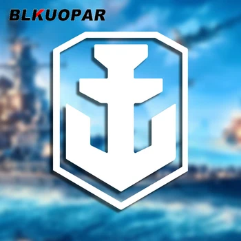 BLKUOPAR Логото на Играта World of Warships Автомобилни Стикери Със Знака на Личността, Стикер за Водоустойчив Прозорец За Щанцоване, Дъска За Сърф, Украса Кола