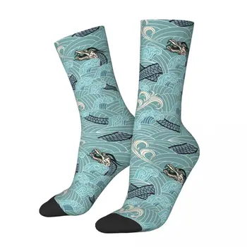 Азиатските чорапи Dragon Waves Мъжки И Дамски Зимни Чорапи Harajuku