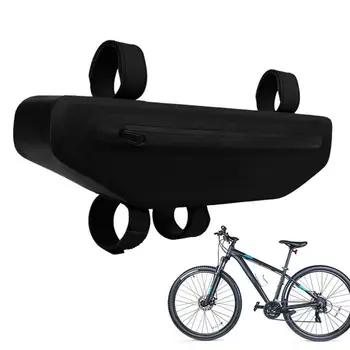 Велосипедна чанта с предната част на тръбата, 2Л, велосипедна чанта с тръбна рамка, чанта за съхранение на принадлежности за езда, планинско колоездене, шосейни велосипеди, каране на колело на открито