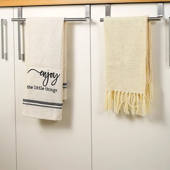 Закачалка за кърпи от неръждаема стомана за баня Задвижваната кухненски шкаф Висящ Органайзер Рафт Стенен Лира