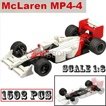 Класически модел MP4-4 в мащаб 1:8 Модел на Състезателна Кола от Формула 1 Buiding Kit Създателите Block Bricks Играчки за Деца, Подарък за Рожден Ден на Момчетата от Набор от